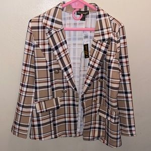 Women’s plaid blazer